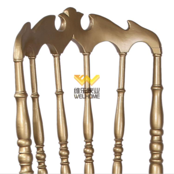 Gold solid wood Highback  Napoleon chair for wedding/event